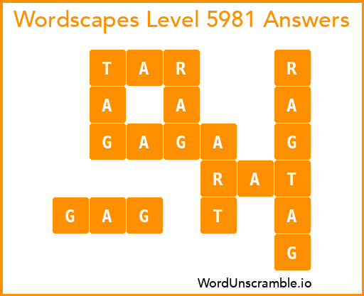 Wordscapes Level 5981 Answers