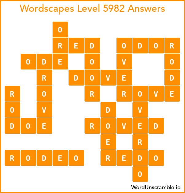 Wordscapes Level 5982 Answers