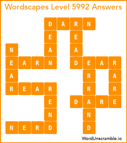 Wordscapes Level 5992 Answers