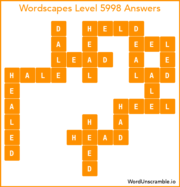 Wordscapes Level 5998 Answers